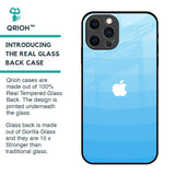 Wavy Blue Pattern Glass Case for iPhone 12 Pro
