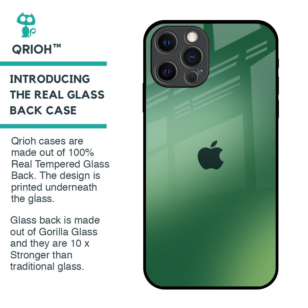 Green Grunge Texture Glass Case for iPhone 12 Pro