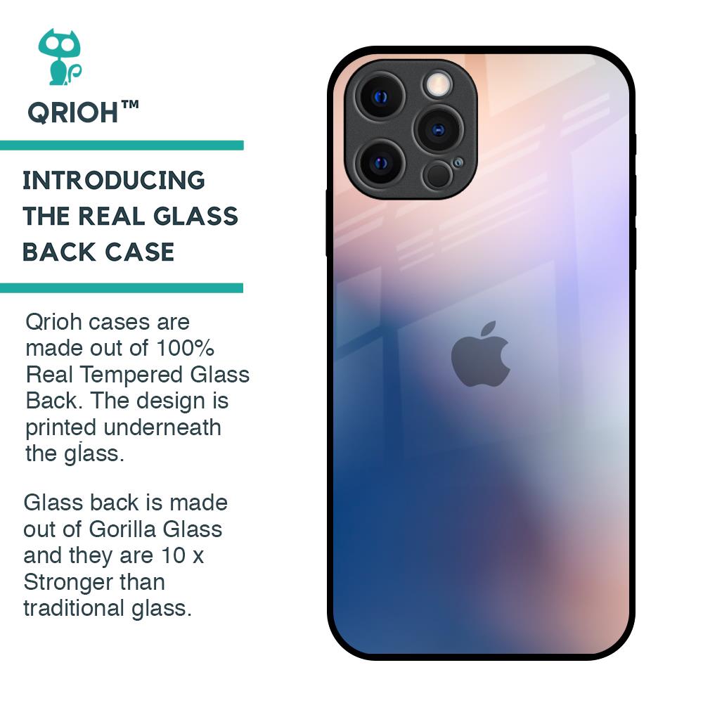 Blue Mauve Gradient Glass Case for iPhone 12 Pro