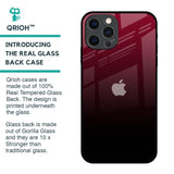 Wine Red Glass Case For iPhone 12 Pro