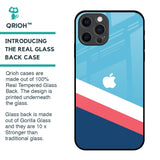 Pink & White Stripes Glass Case For iPhone 12 Pro
