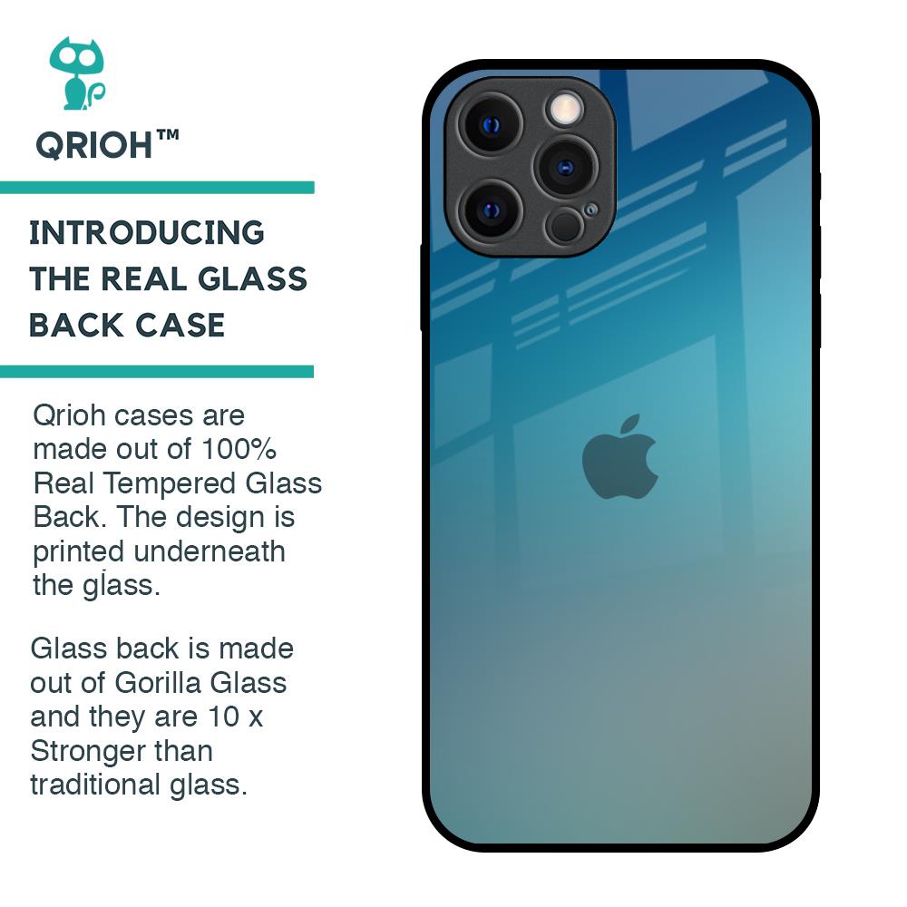 Sea Theme Gradient Glass Case for iPhone 12 Pro