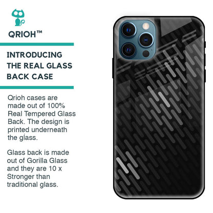Dark Abstract Pattern Glass Case For iPhone 12 Pro