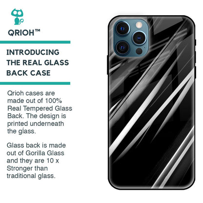Black & Grey Gradient Glass Case For iPhone 12 Pro