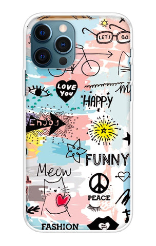 Happy Doodle iPhone 12 Pro Back Cover