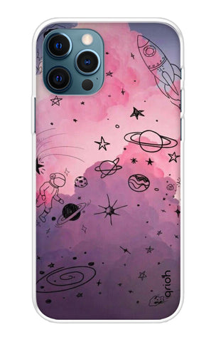 Space Doodles Art iPhone 12 Pro Back Cover