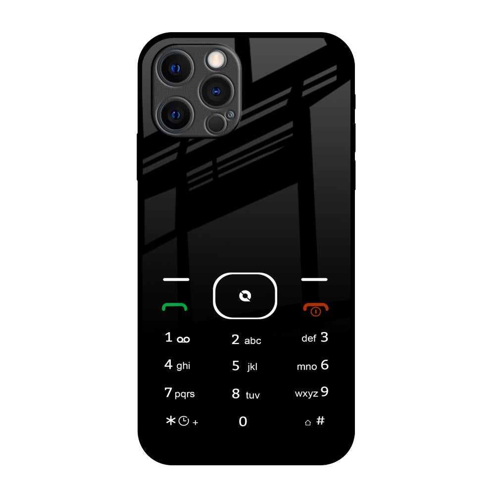 Classic Keypad Pattern iPhone 12 Pro Max Glass Back Cover Online