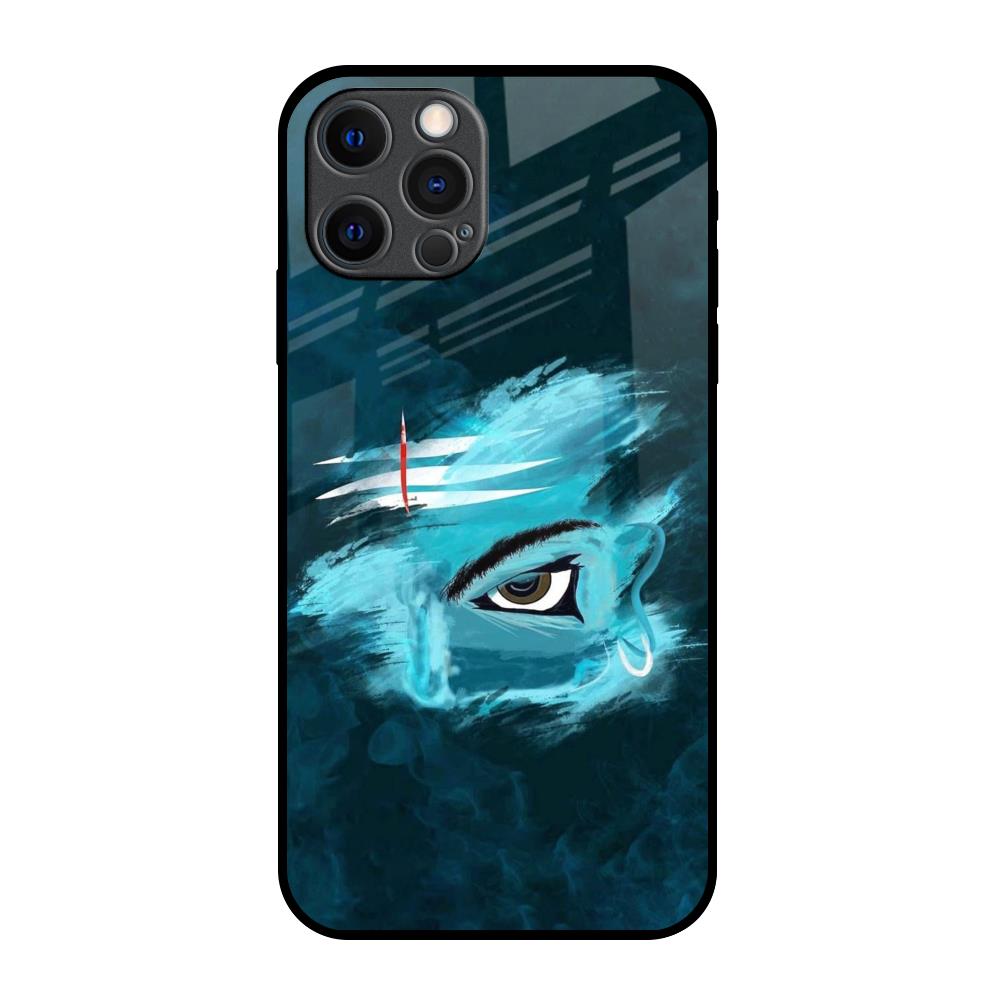 Power Of Trinetra iPhone 12 Pro Max Glass Back Cover Online