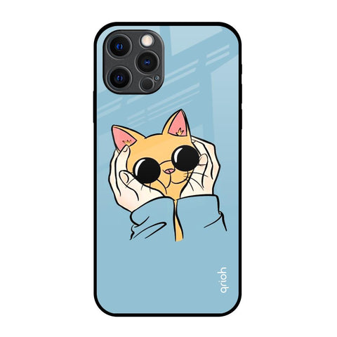 Adorable Cute Kitty iPhone 12 Pro Max Glass Back Cover Online