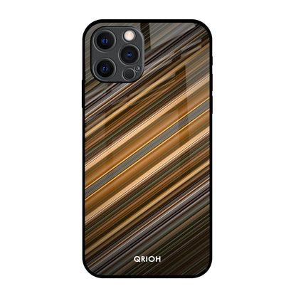 Diagonal Slash Pattern iPhone 12 Pro Max Glass Back Cover Online
