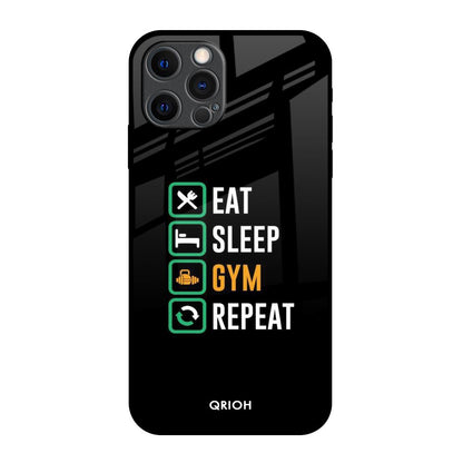 Daily Routine iPhone 12 Pro Max Glass Back Cover Online