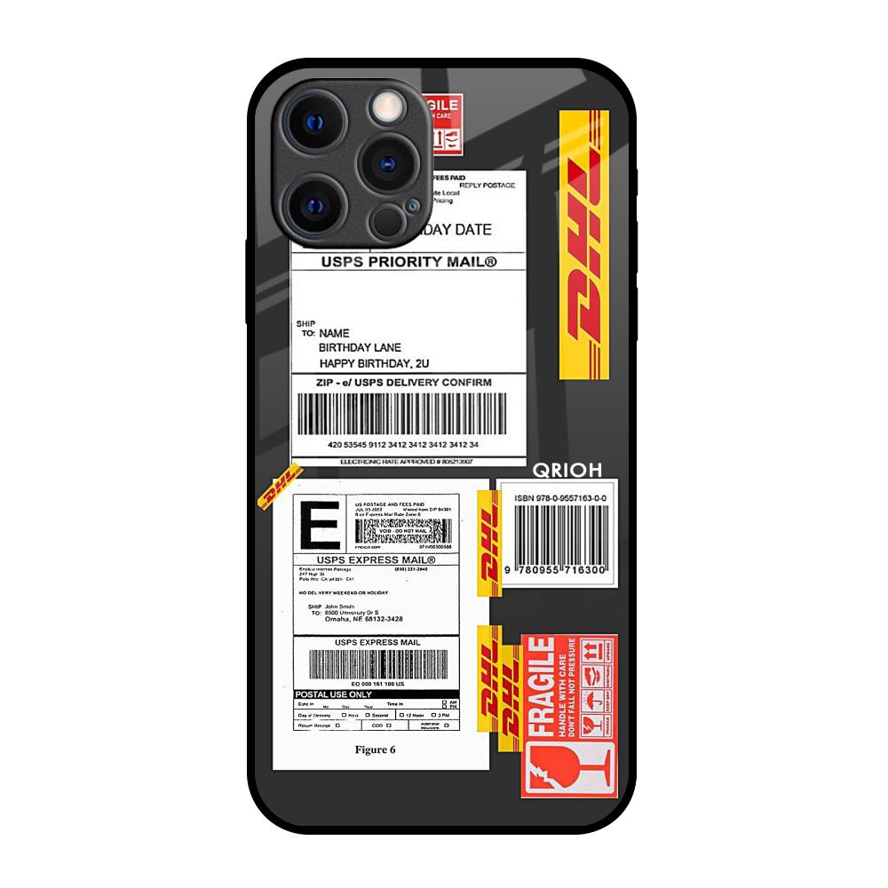 Cool Barcode Label iPhone 12 Pro Max Glass Back Cover Online