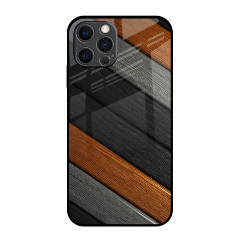Tri Color Wood iPhone 12 Pro Max Glass Back Cover Online