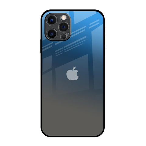 Blue Grey Ombre iPhone 12 Pro Max Glass Back Cover Online