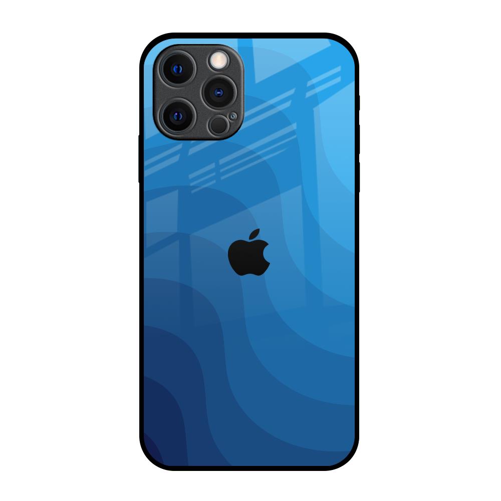 Blue Wave Abstract iPhone 12 Pro Max Glass Back Cover Online