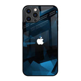 Polygonal Blue Box iPhone 12 Pro Max Glass Back Cover Online