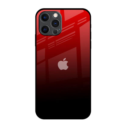 Maroon Faded iPhone 12 Pro Max Glass Back Cover Online