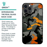Camouflage Orange Glass Case For iPhone 12 Pro Max