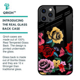 Floral Decorative Glass Case For iPhone 12 Pro Max