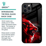 Red Angry Lion Glass Case for iPhone 12 Pro Max