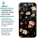 Black Spring Floral Glass Case for iPhone 12 Pro Max