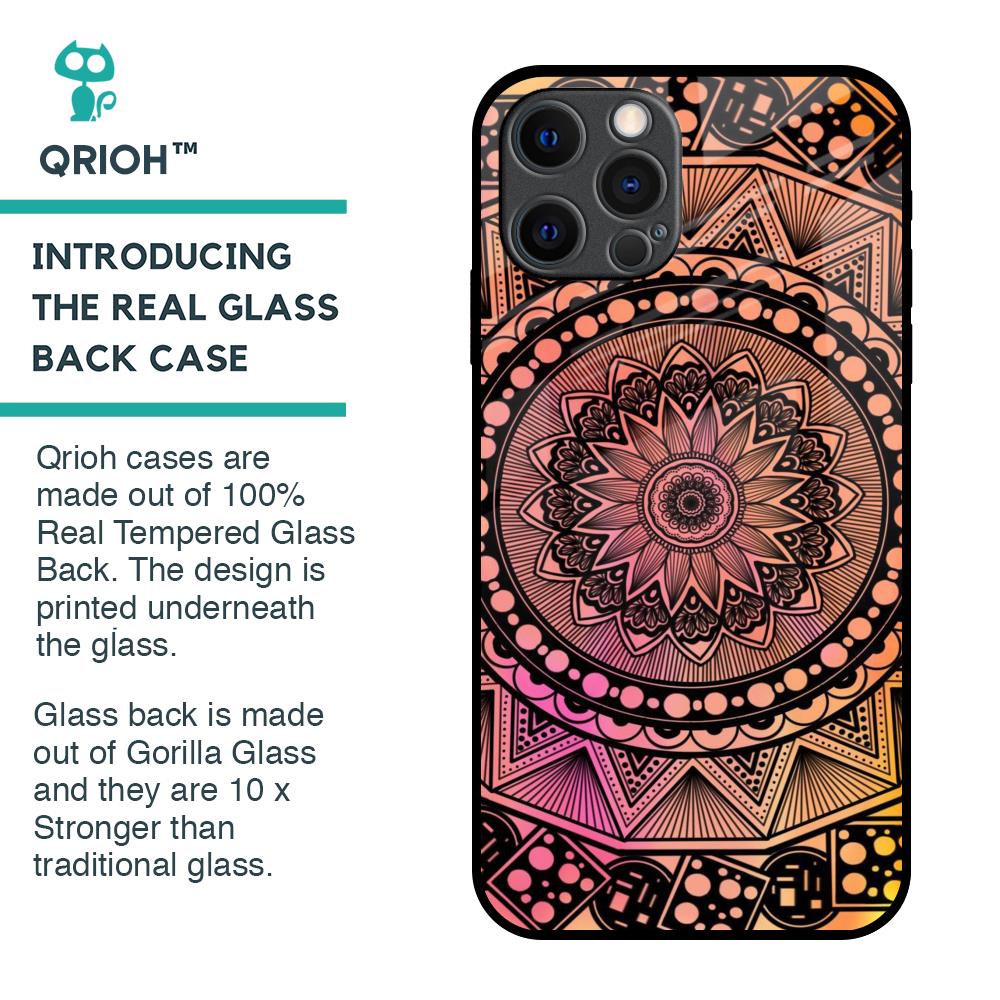 Floral Mandala Glass Case for iPhone 12 Pro Max