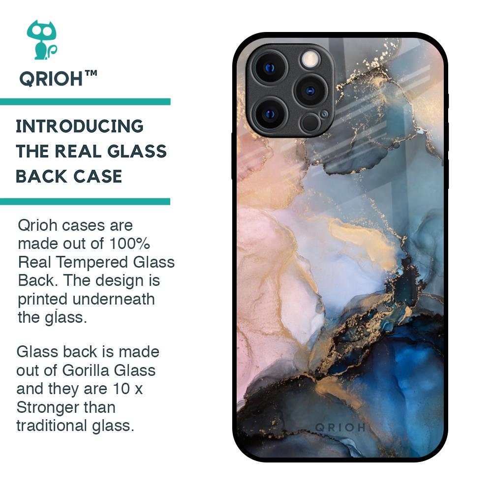 Marble Ink Abstract Glass Case for iPhone 12 Pro Max