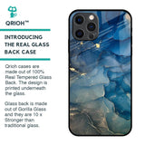 Blue Cool Marble Glass Case for iPhone 12 Pro Max