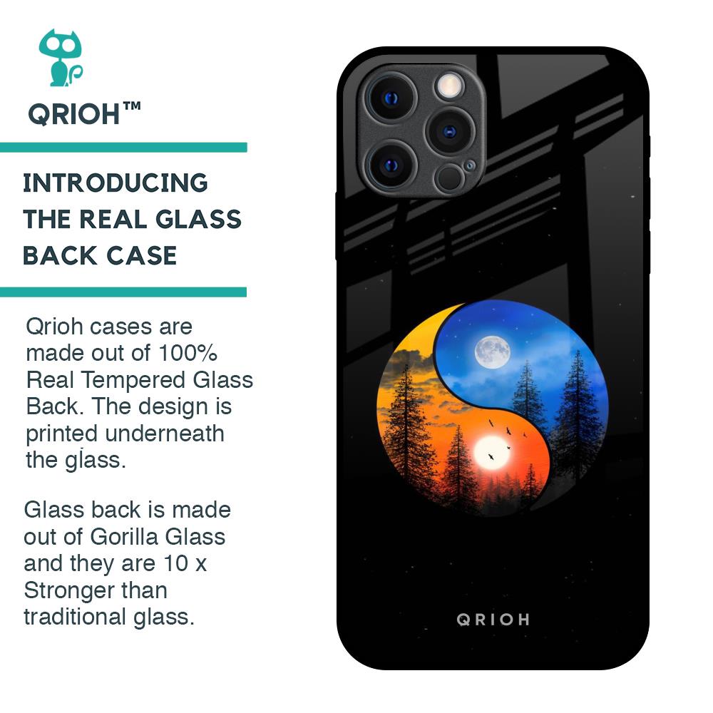 Yin Yang Balance Glass Case for iPhone 12 Pro Max