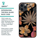 Lines Pattern Flowers Glass Case for iPhone 12 Pro Max