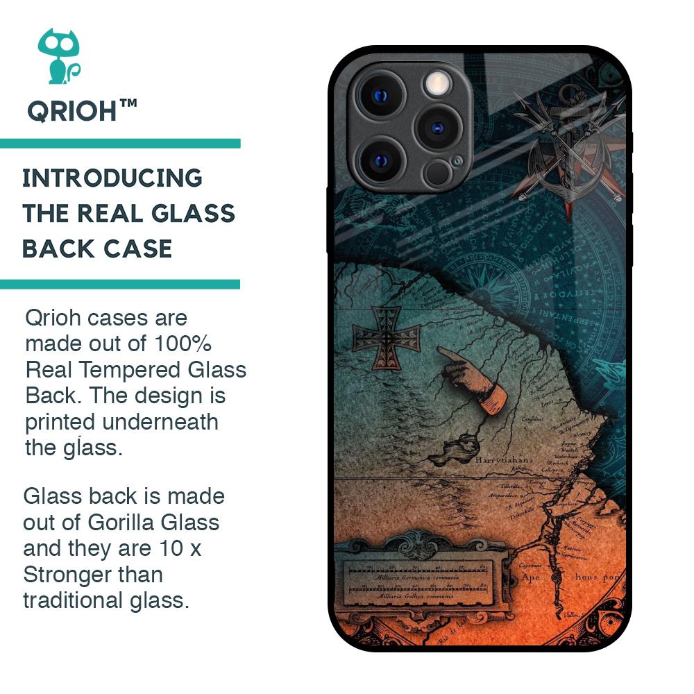 Geographical Map Glass Case for iPhone 12 Pro Max