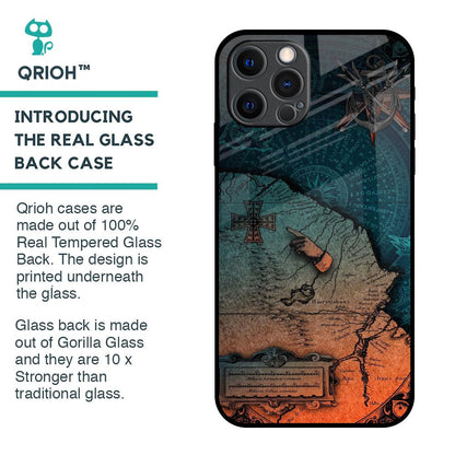 Geographical Map Glass Case for iPhone 12 Pro Max