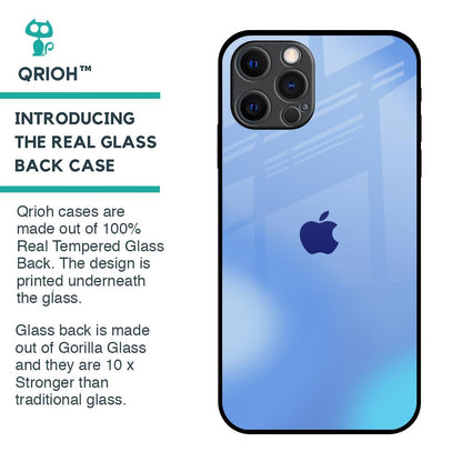 Vibrant Blue Texture Glass Case for iPhone 12 Pro Max
