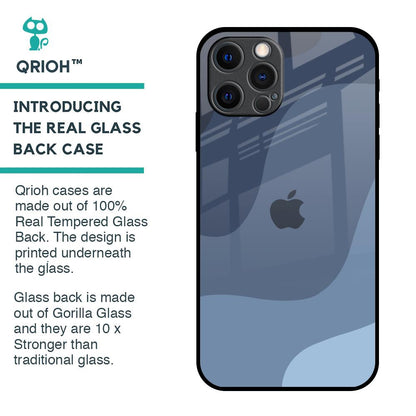 Navy Blue Ombre Glass Case for iPhone 12 Pro Max