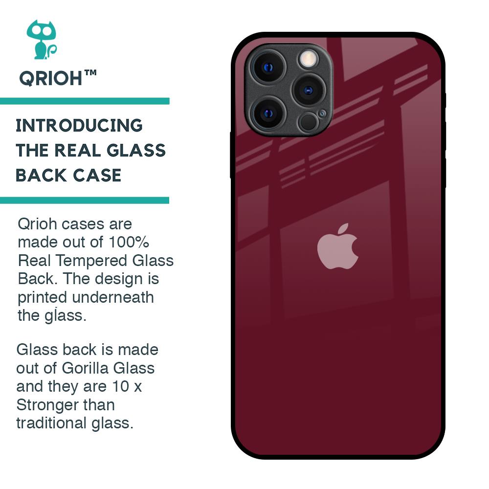 Classic Burgundy Glass Case for iPhone 12 Pro Max