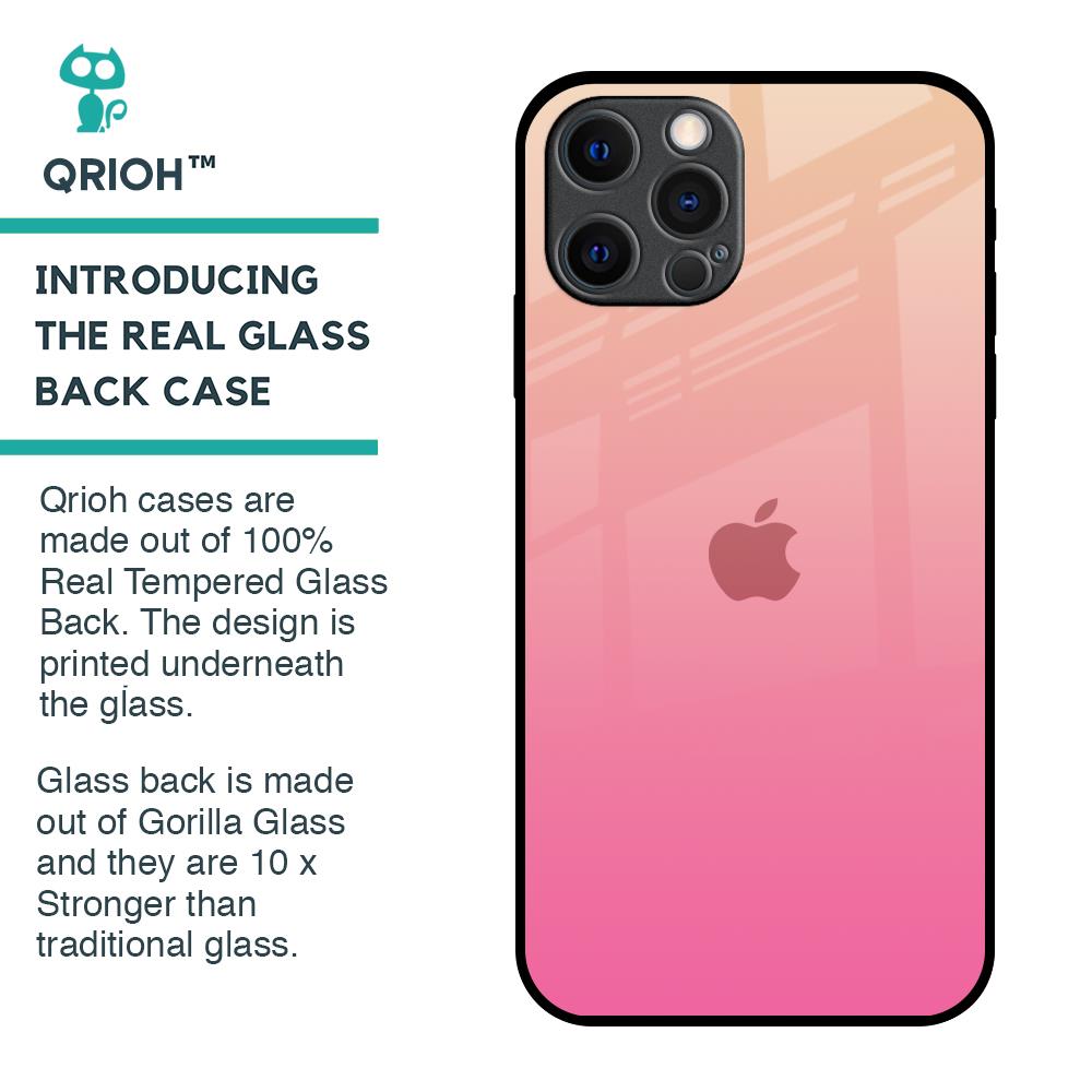 Pastel Pink Gradient Glass Case For iPhone 12 Pro Max
