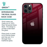 Wine Red Glass Case For iPhone 12 Pro Max
