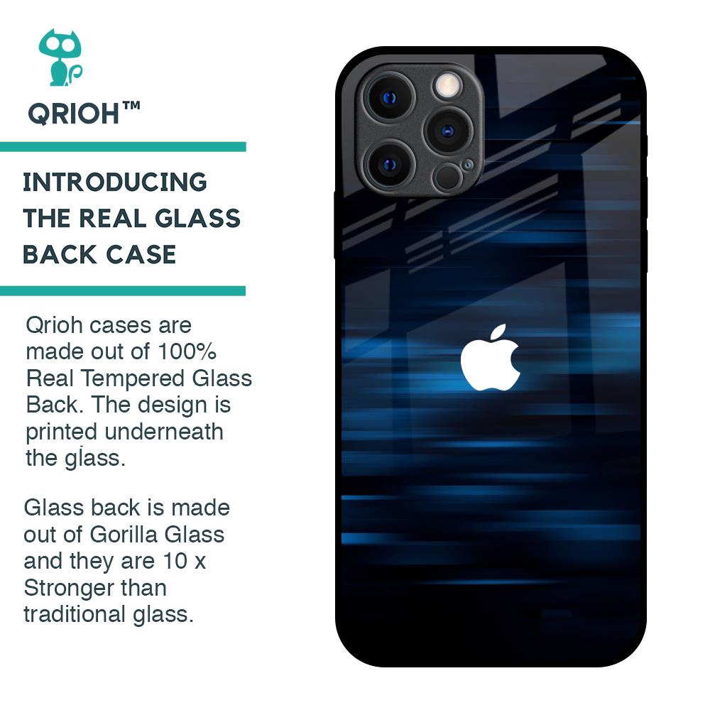 Blue Rough Abstract Glass Case for iPhone 12 Pro Max
