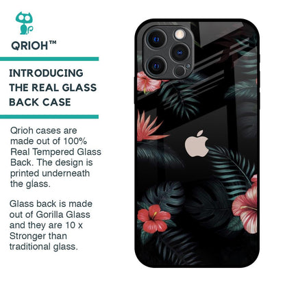 Tropical Art Flower Glass Case for iPhone 12 Pro Max