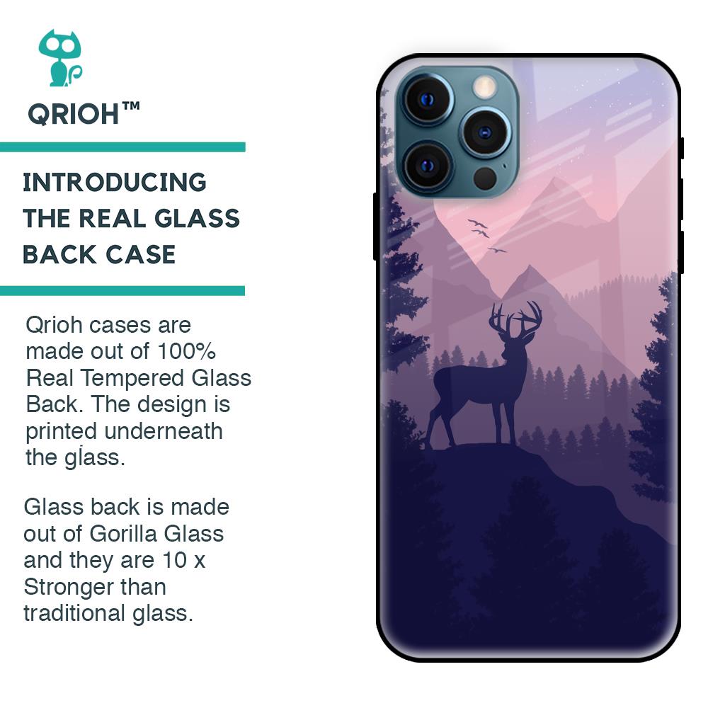 Deer In Night Glass Case For iPhone 12 Pro Max
