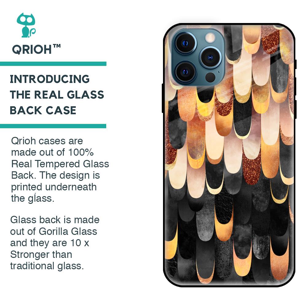 Bronze Abstract Glass Case for iPhone 12 Pro Max