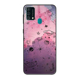 Space Doodles Samsung Galaxy F41 Glass Back Cover Online