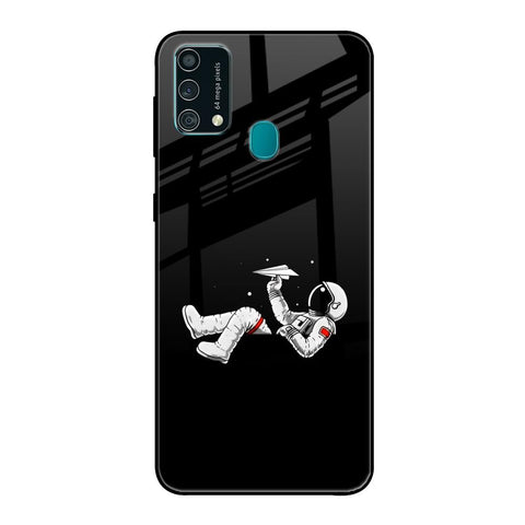 Space Traveller Samsung Galaxy F41 Glass Back Cover Online