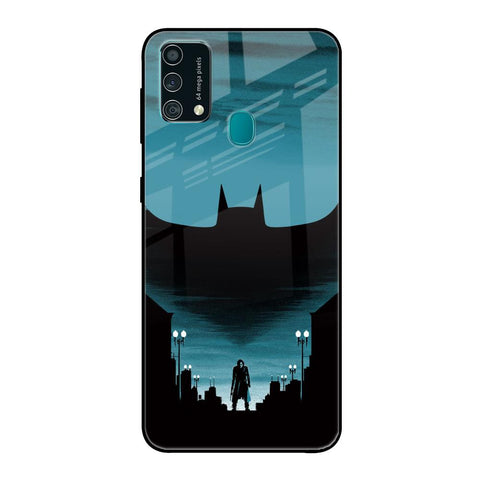 Cyan Bat Samsung Galaxy F41 Glass Back Cover Online