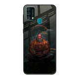 Lord Hanuman Animated Samsung Galaxy F41 Glass Back Cover Online