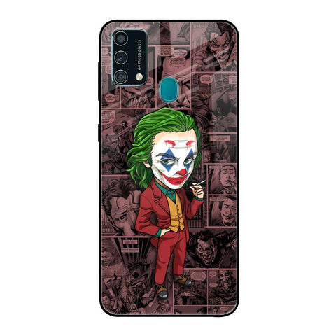 Joker Cartoon Samsung Galaxy F41 Glass Back Cover Online