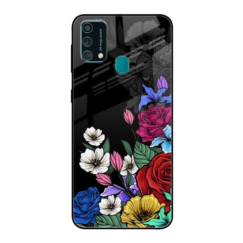 Rose Flower Bunch Art Samsung Galaxy F41 Glass Back Cover Online