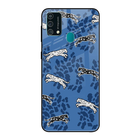 Blue Cheetah Samsung Galaxy F41 Glass Back Cover Online