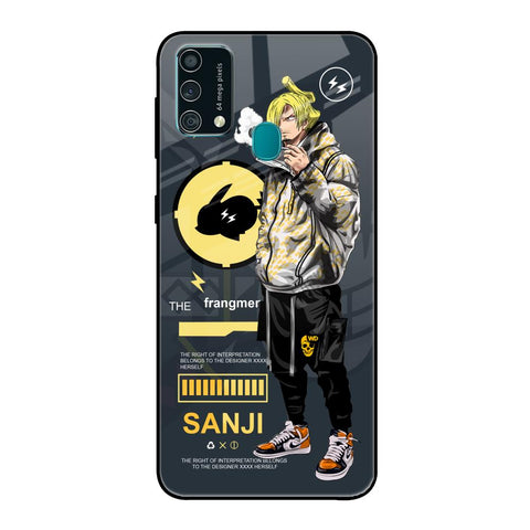 Cool Sanji Samsung Galaxy F41 Glass Back Cover Online