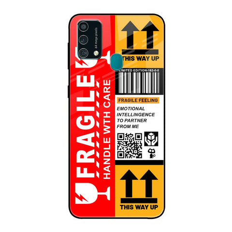 Handle With Care Samsung Galaxy F41 Glass Back Cover Online